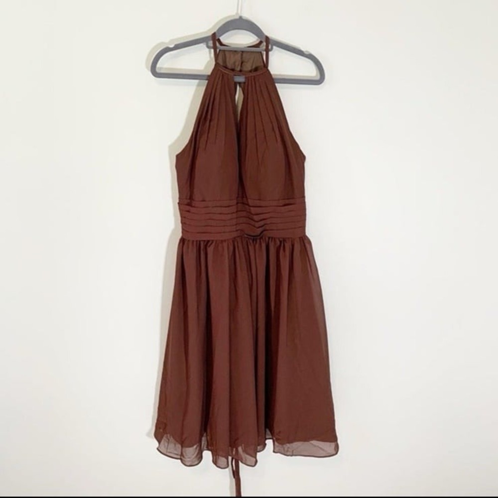 NEW Dresspic brown bridesmaid prom wedding mother of bride flowy dress